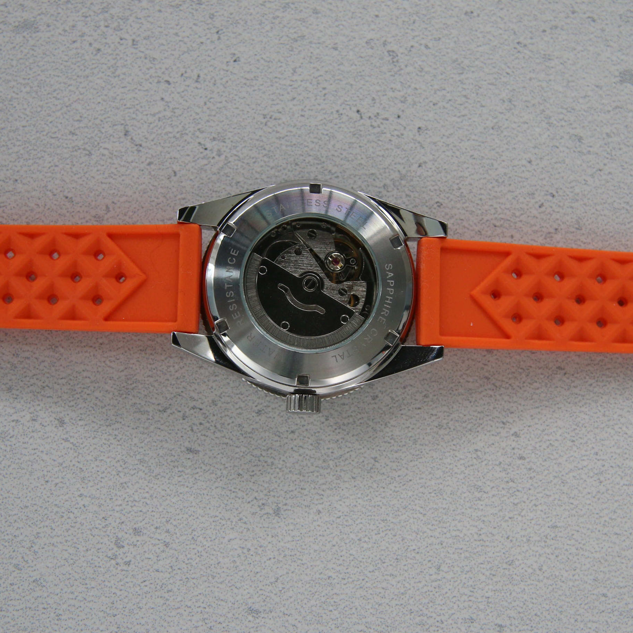 Orange Tropical FKM Rubber Watch Strap
