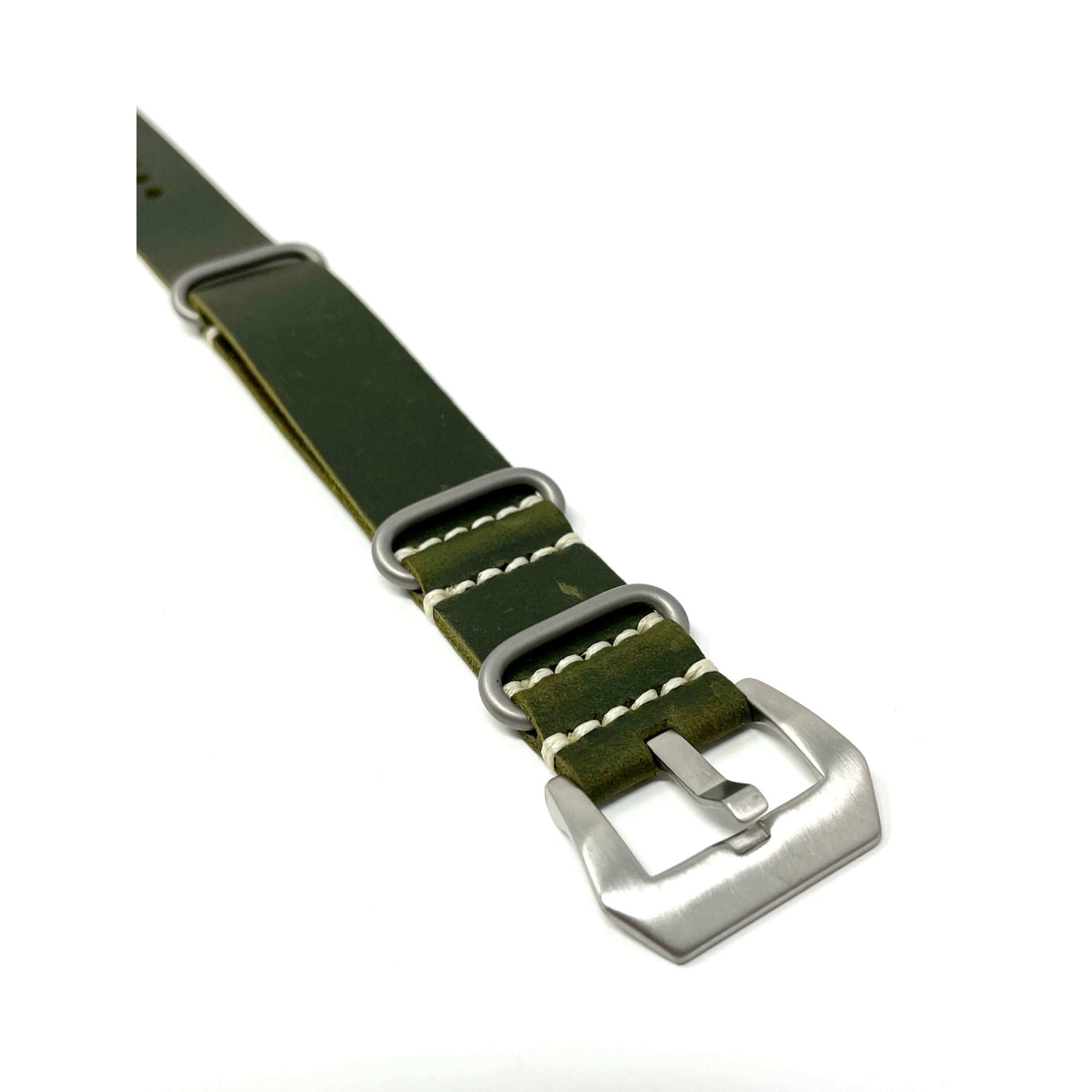 Italian Crazy Horse Leather Military Style Watch Straps