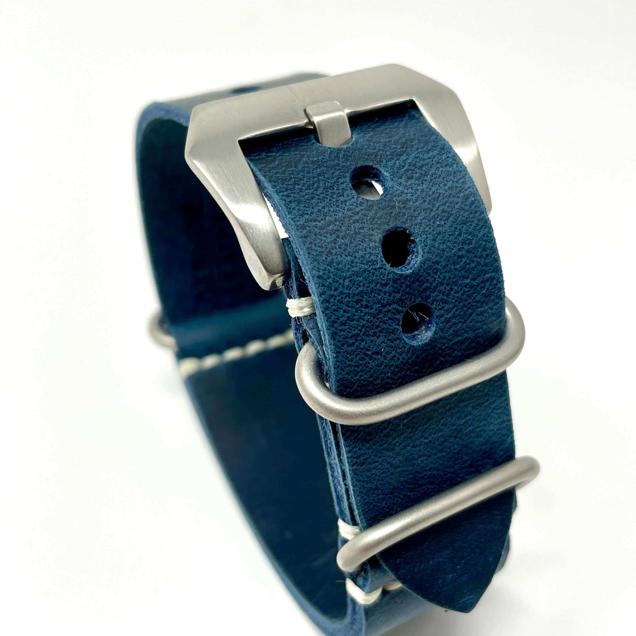 Italian Crazy Horse Leather Military Style Watch Straps