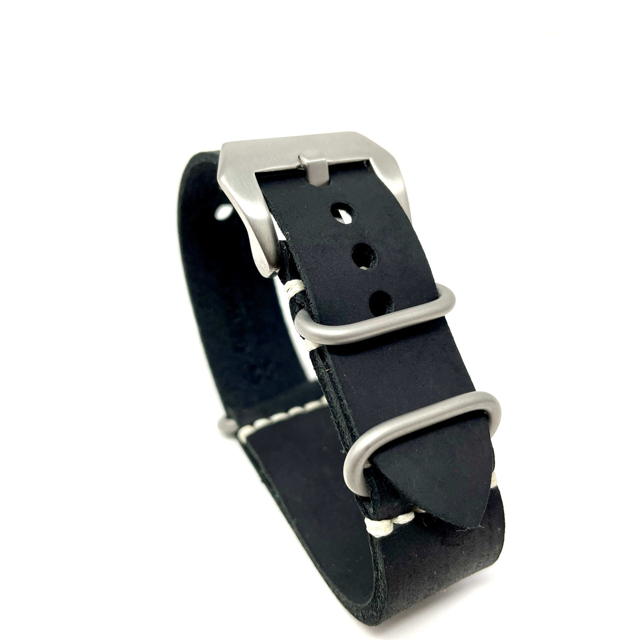 Italian Crazy Horse Leather Military Style Watch Straps