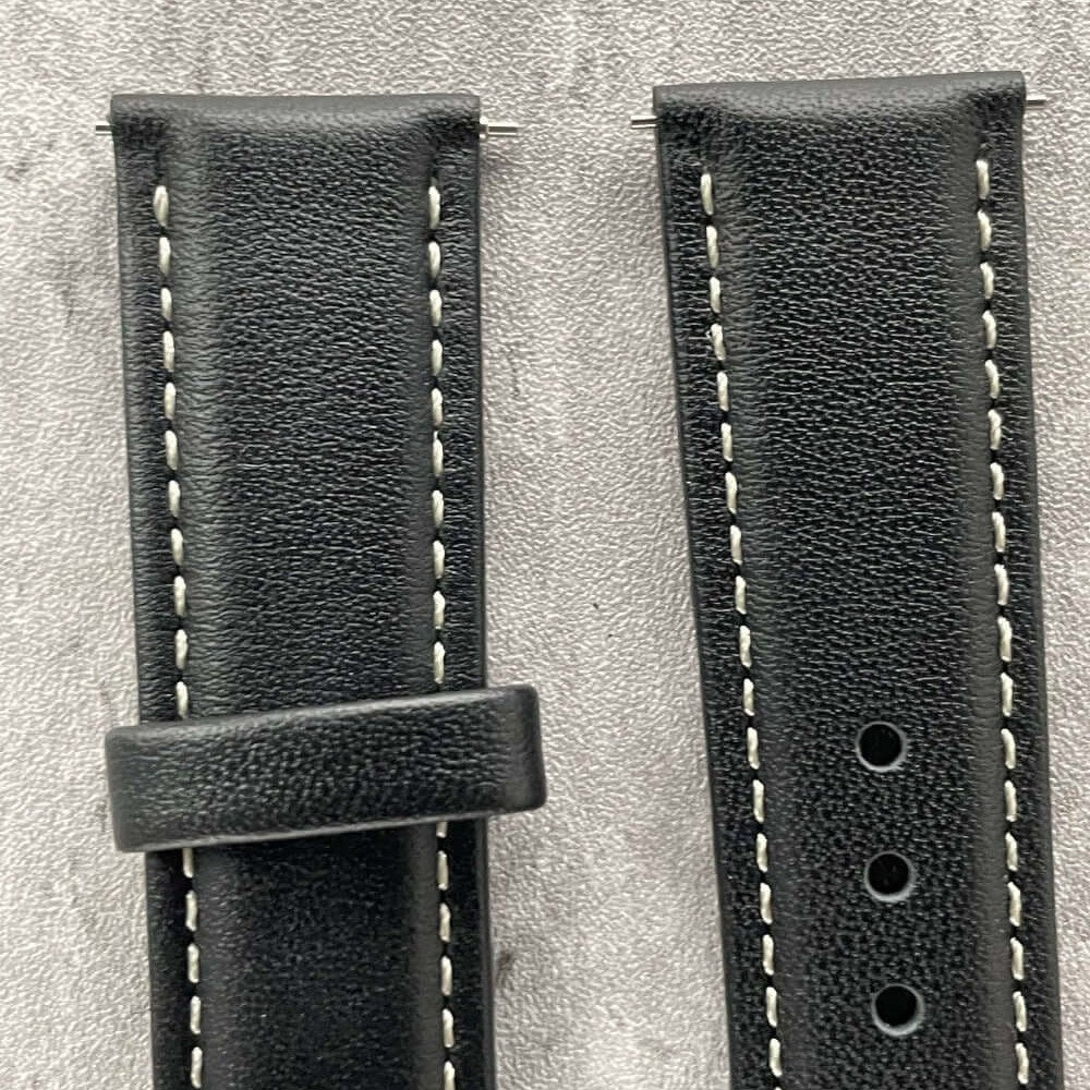 Kensington Classic Genuine Leather Padded Watch Strap With Contrasting Stitching
