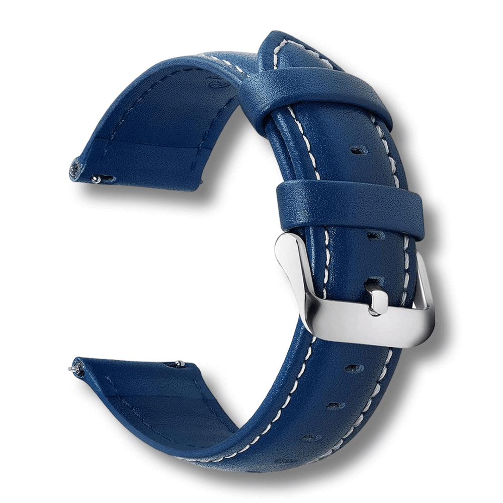 Kensington Classic Genuine Leather Padded Watch Strap With Contrasting Stitching