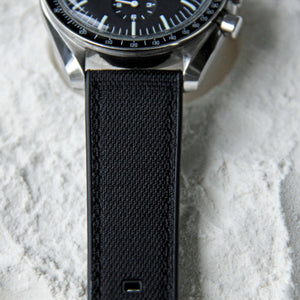 Sailcloth and Rubber Watch Strap- Hybrid Quick Release Strap From Strap Monsters