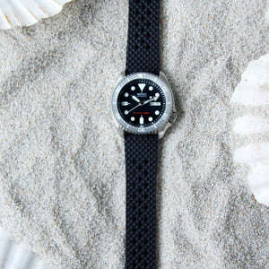 Waffle Style Premium FKM Rubber Dive Watch Strap by Strap Monsters