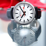 Butterfly Clasp Watch Strap- Padded Smooth Grain Genuine Leather Luxury Calf Hide- Double Stitched Hand-made