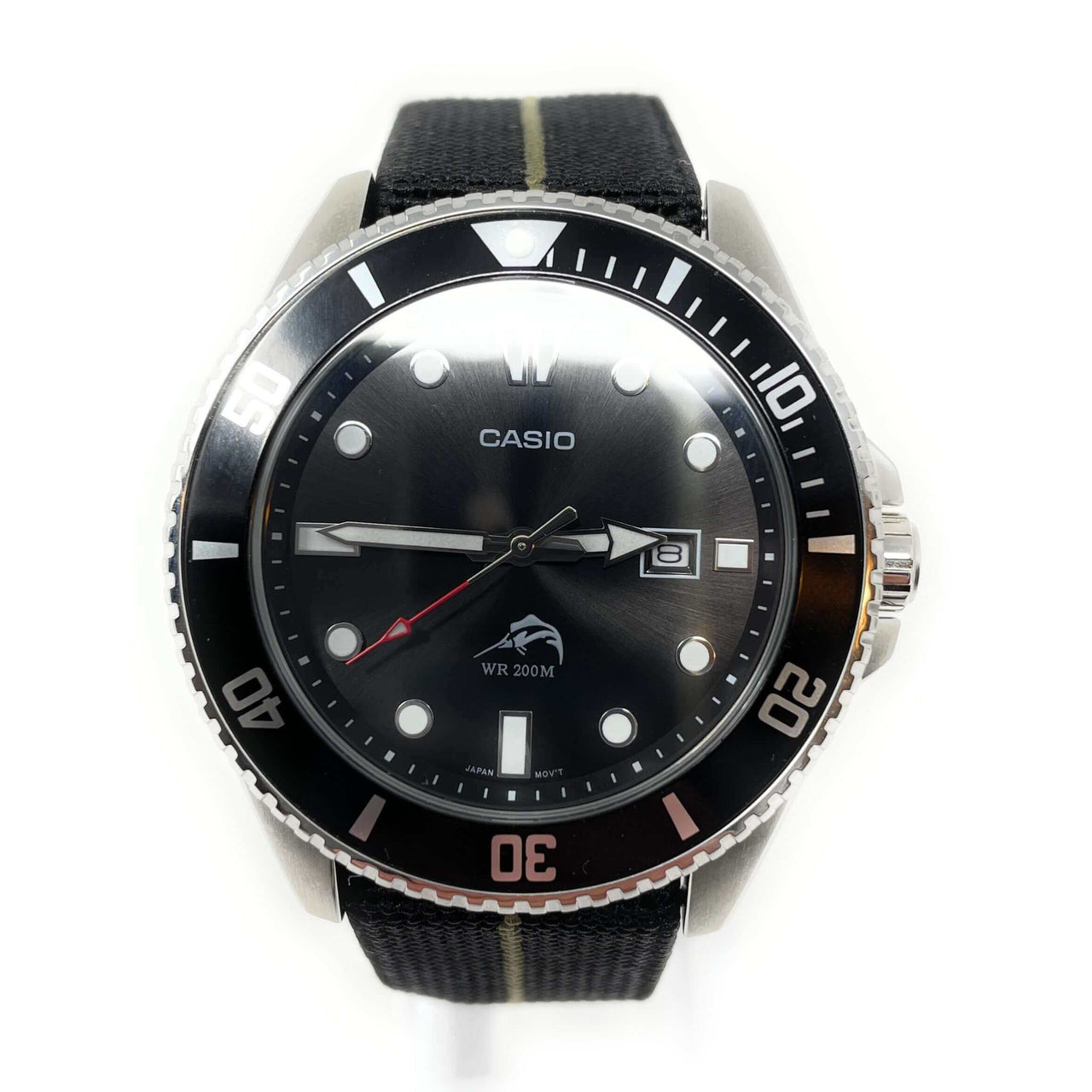 Marine Nationale Military Style Elastic Strap - Black & Beige
