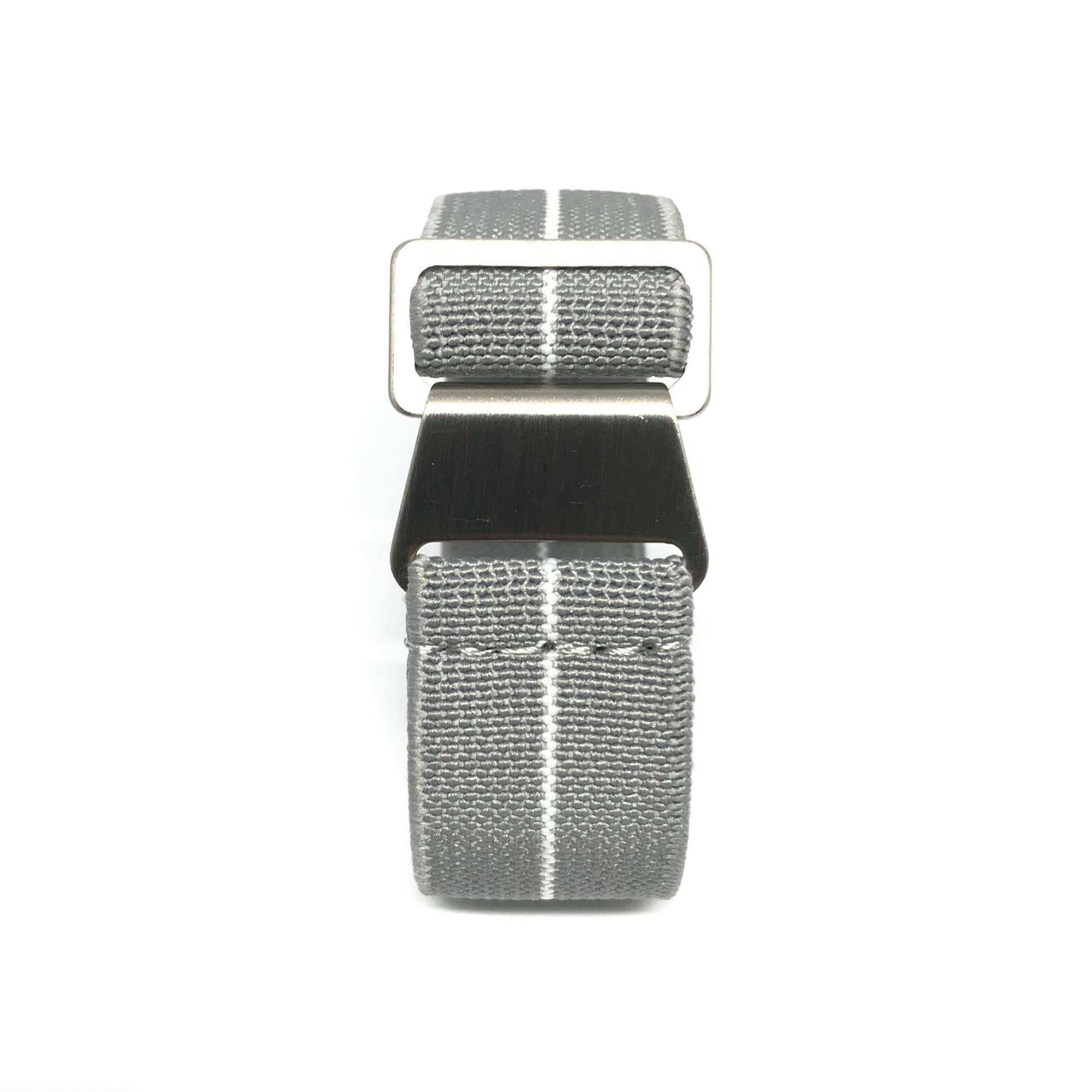 Marine Nationale Military Style Elastic Strap - Grey & White