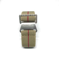 Thumbnail for Marine Nationale Military Style Elastic Strap - Khaki & Red