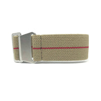 Thumbnail for Marine Nationale Military Style Elastic Strap - Khaki & Red
