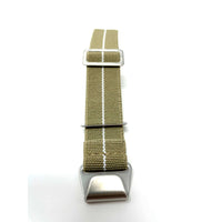 Thumbnail for Marine Nationale Military Style Elastic Strap - Khaki & White