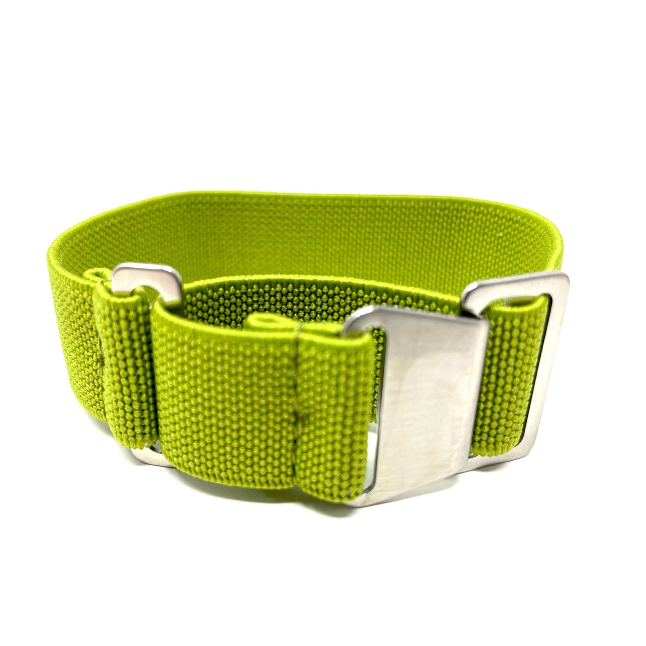 Marine Nationale Military Style Elastic Strap - Lime Green