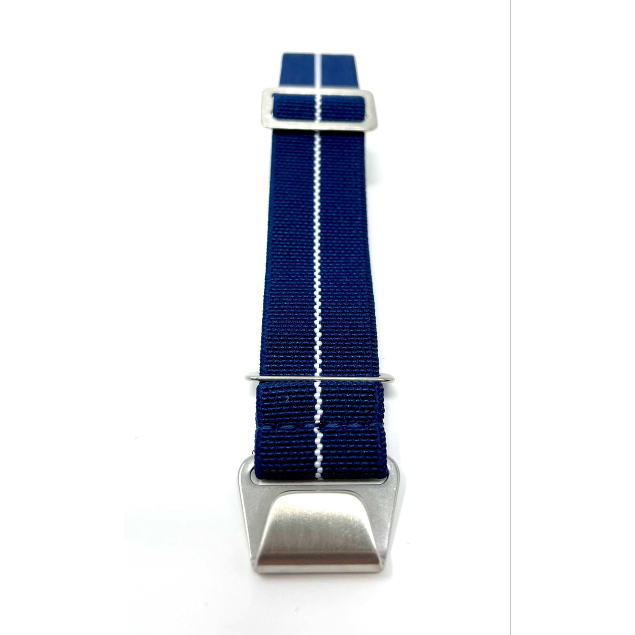 Marine Nationale Military Style Elastic Strap - Navy Blue & White