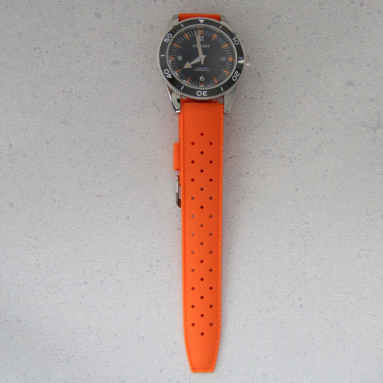 Orange Tropical FKM Rubber Watch Strap