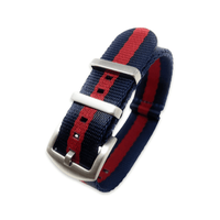 Thumbnail for Premium Thick Woven Military Style Watch Strap - Blue Red Blue Household Division- Guards Regiment