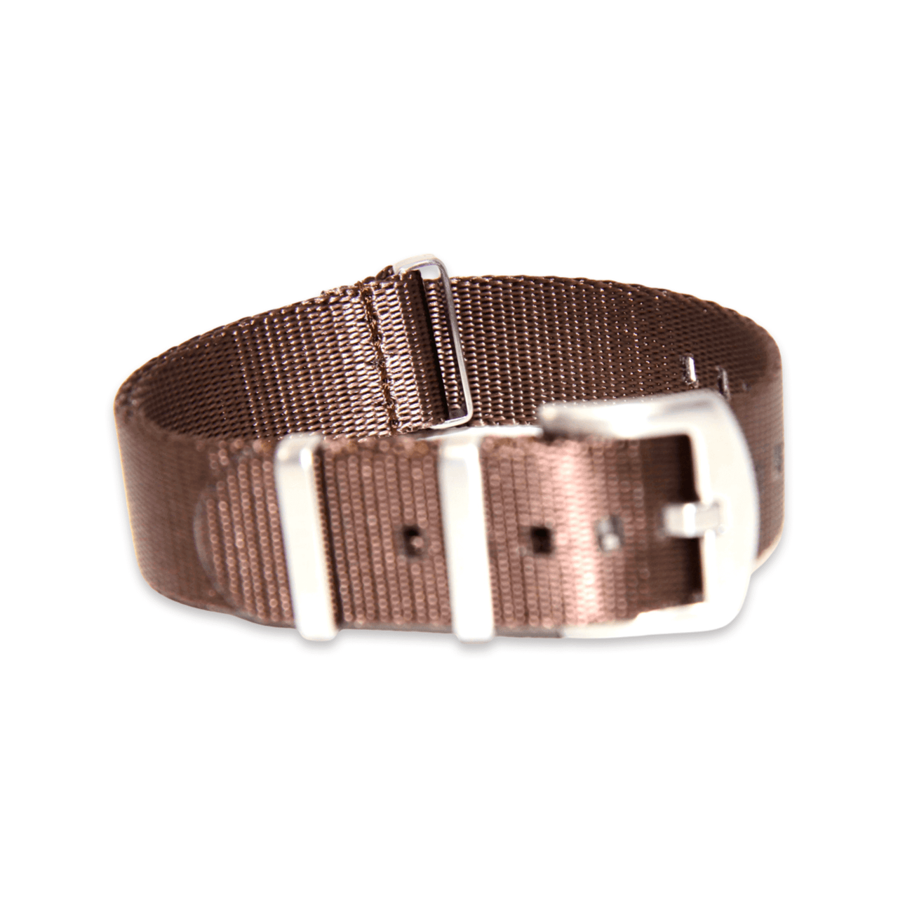 Premium Thick Woven Military Style Watch Strap - Brown Cinnamon