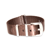 Thumbnail for Premium Thick Woven Military Style Watch Strap - Brown Cinnamon