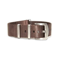 Thumbnail for Premium Thick Woven Military Style Watch Strap - Brown Cinnamon