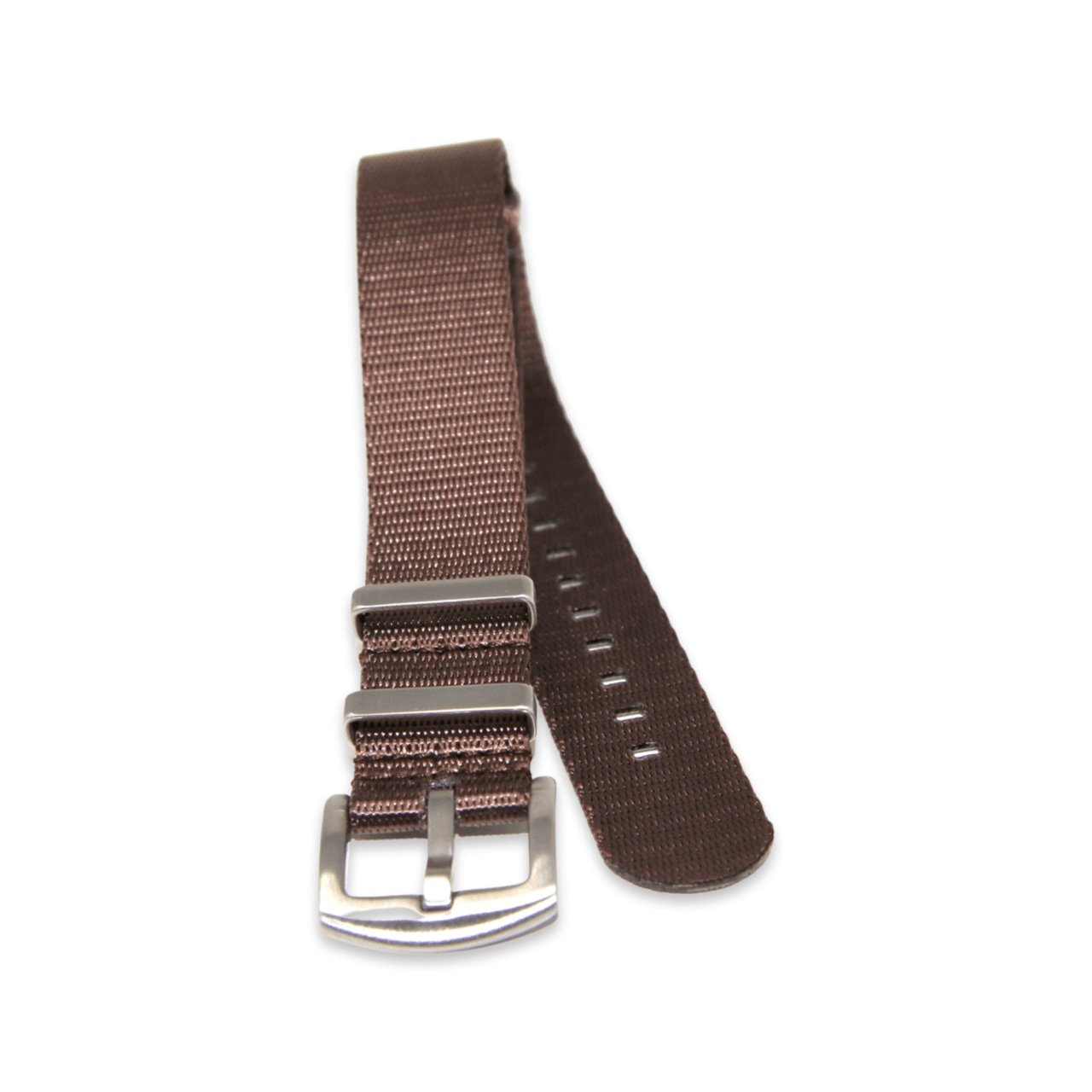 Premium Thick Woven Military Style Watch Strap - Brown Cinnamon