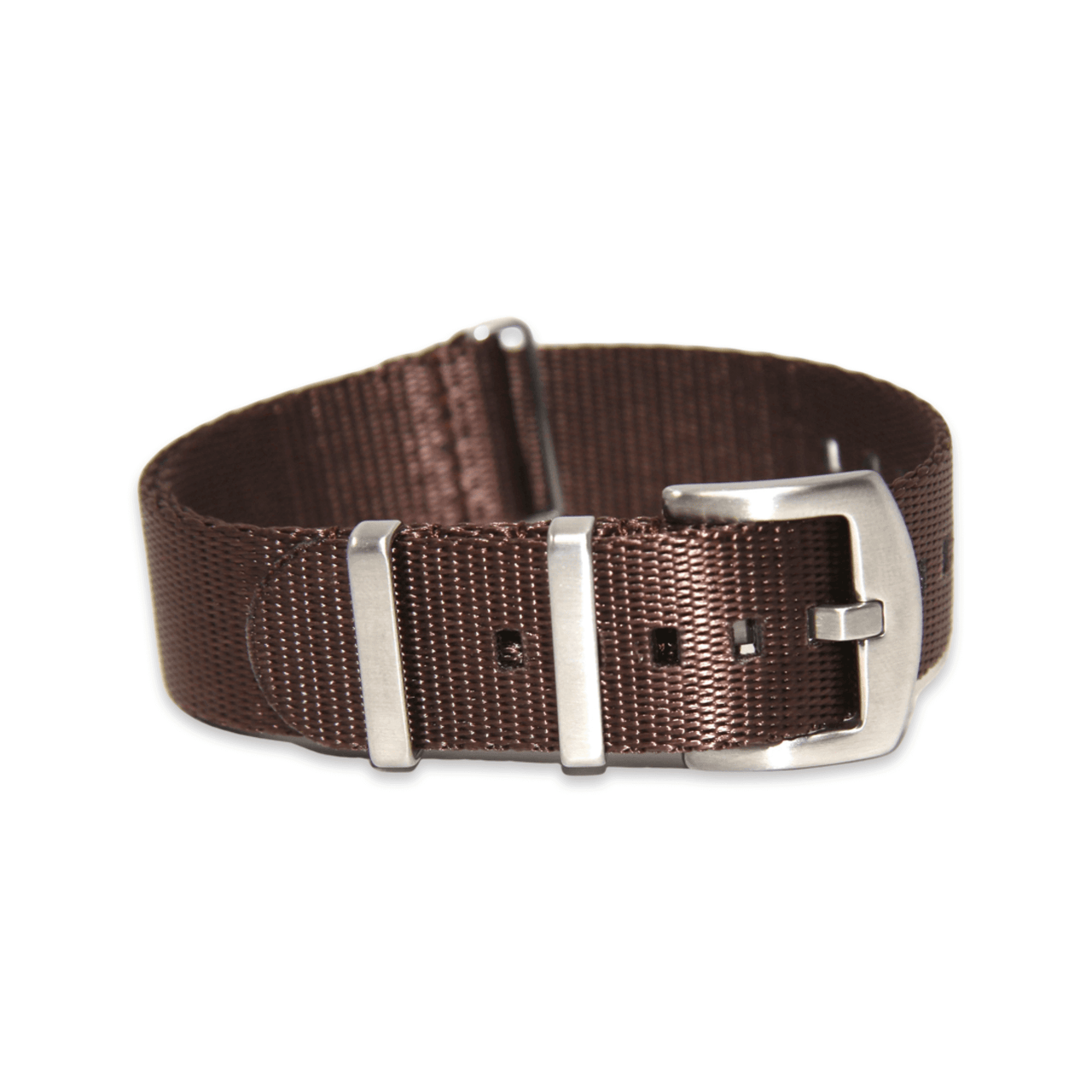 Premium Thick Woven Military Style Watch Strap - Brown Cinnamon