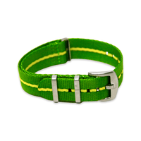 Thumbnail for Premium Thick Woven Military Style Watch Strap - Green and Yellow