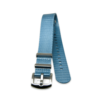 Thumbnail for Premium Thick Woven Military Style Watch Strap - Sky Blue