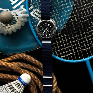 Vintage Style Woven Fabric Military Watch Strap