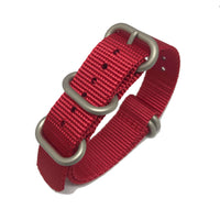 Thumbnail for Zulu Military Style Strap - Royal Red - Silver Buckle