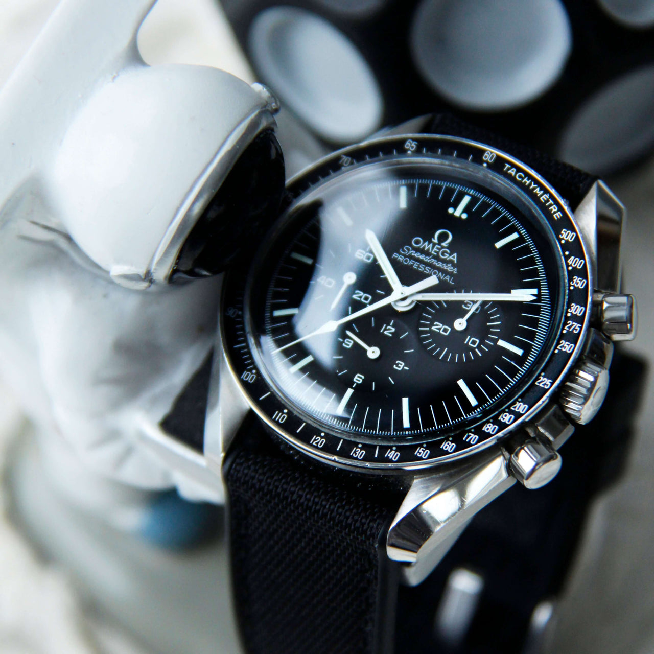 Sailcloth and Rubber Watch Strap- Hybrid Quick Release Strap From Strap Monsters