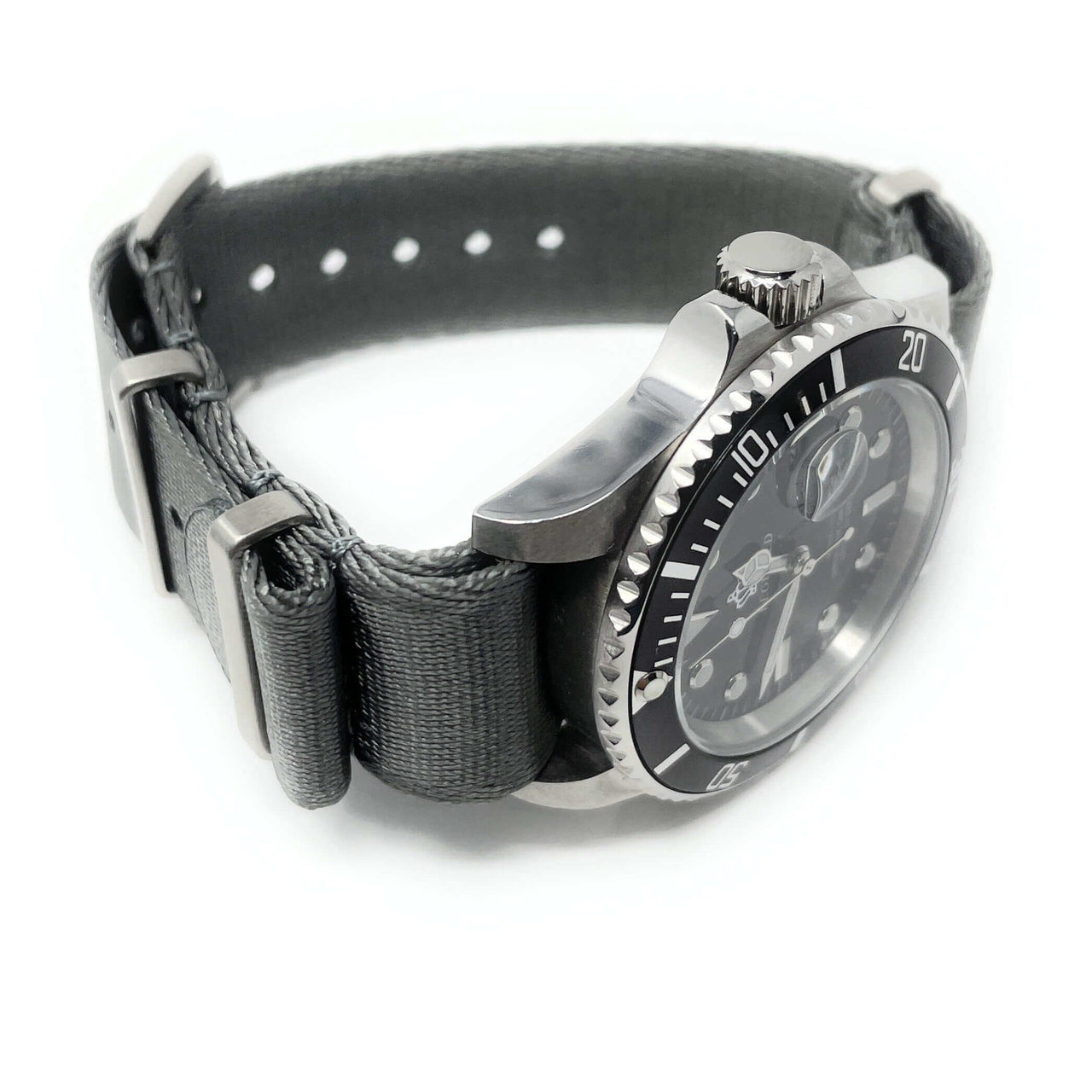 Seatbelt Military Style Strap - Grey Luxury