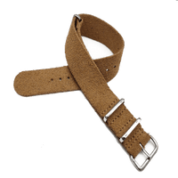 Thumbnail for Suede Leather Military Style Strap - Beige