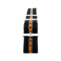 Thumbnail for Tudor Style Fabric Knit Military Style - Luxury Seamaster Black Orange and Grey