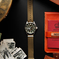 Thumbnail for Vintage Style Woven Fabric Military Watch Strap