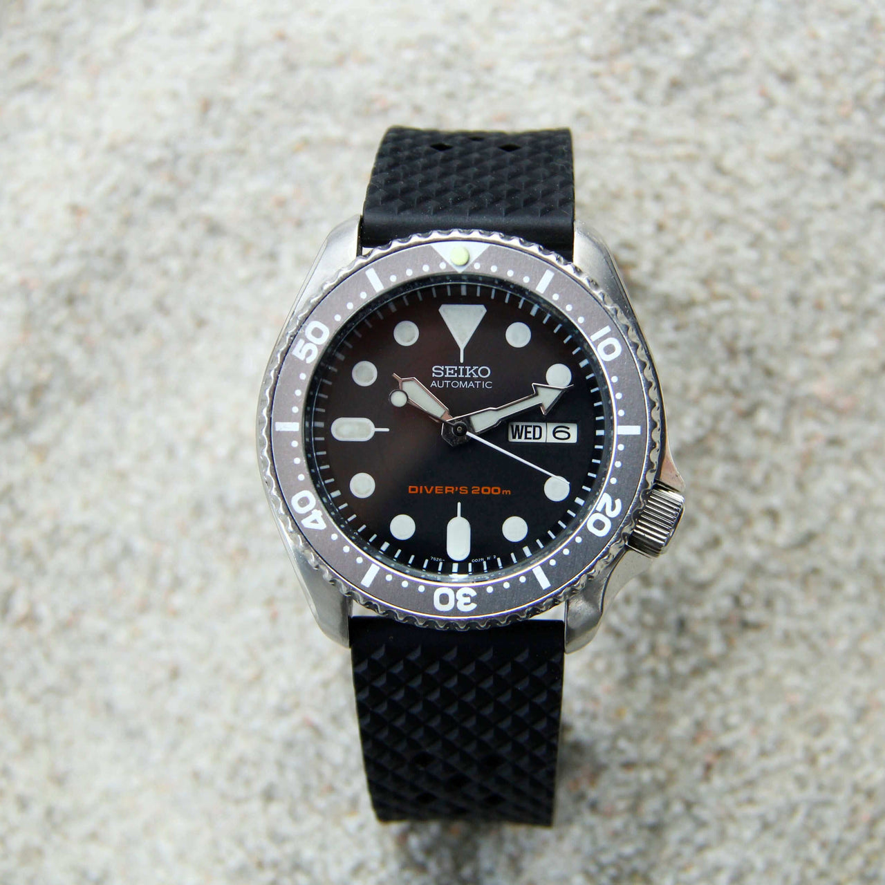 Waffle Style Premium FKM Rubber Dive Watch Strap by Strap Monsters
