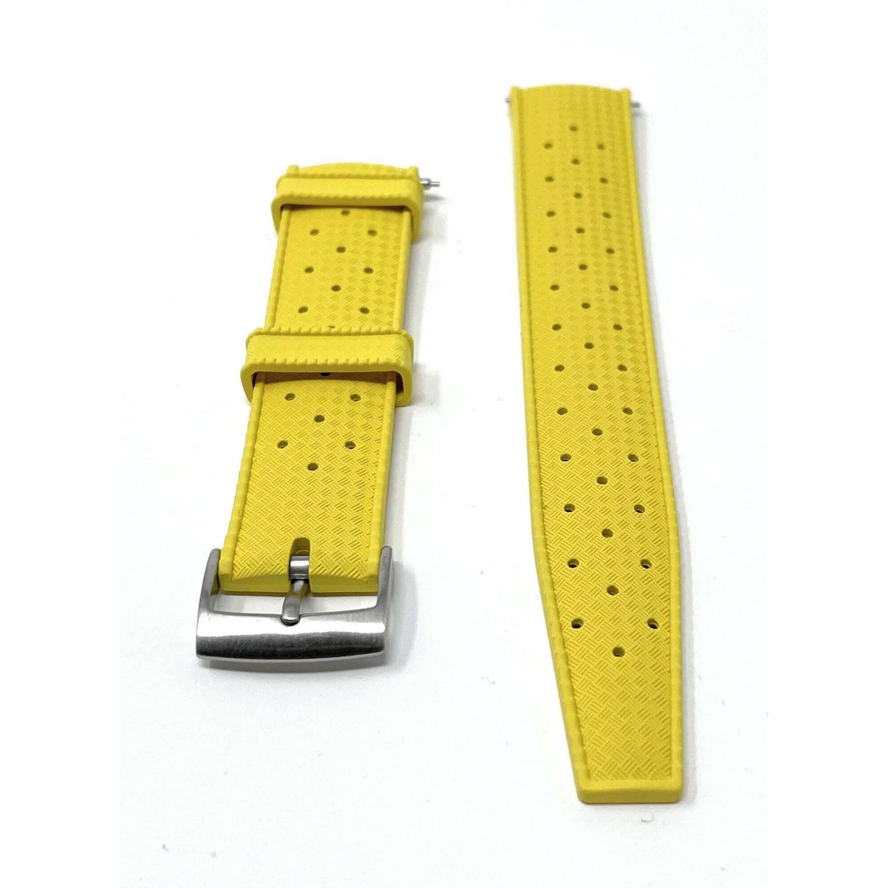 Yellow Tropical FKM Rubber Watch Strap