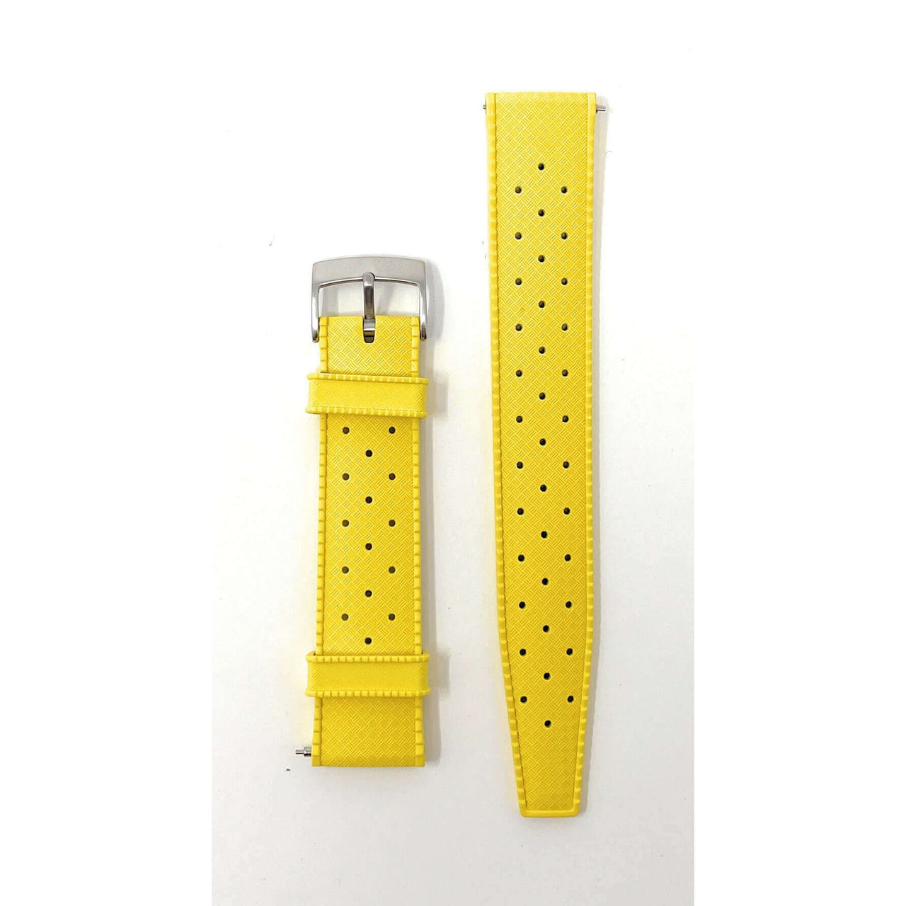 Yellow Tropical FKM Rubber Watch Strap