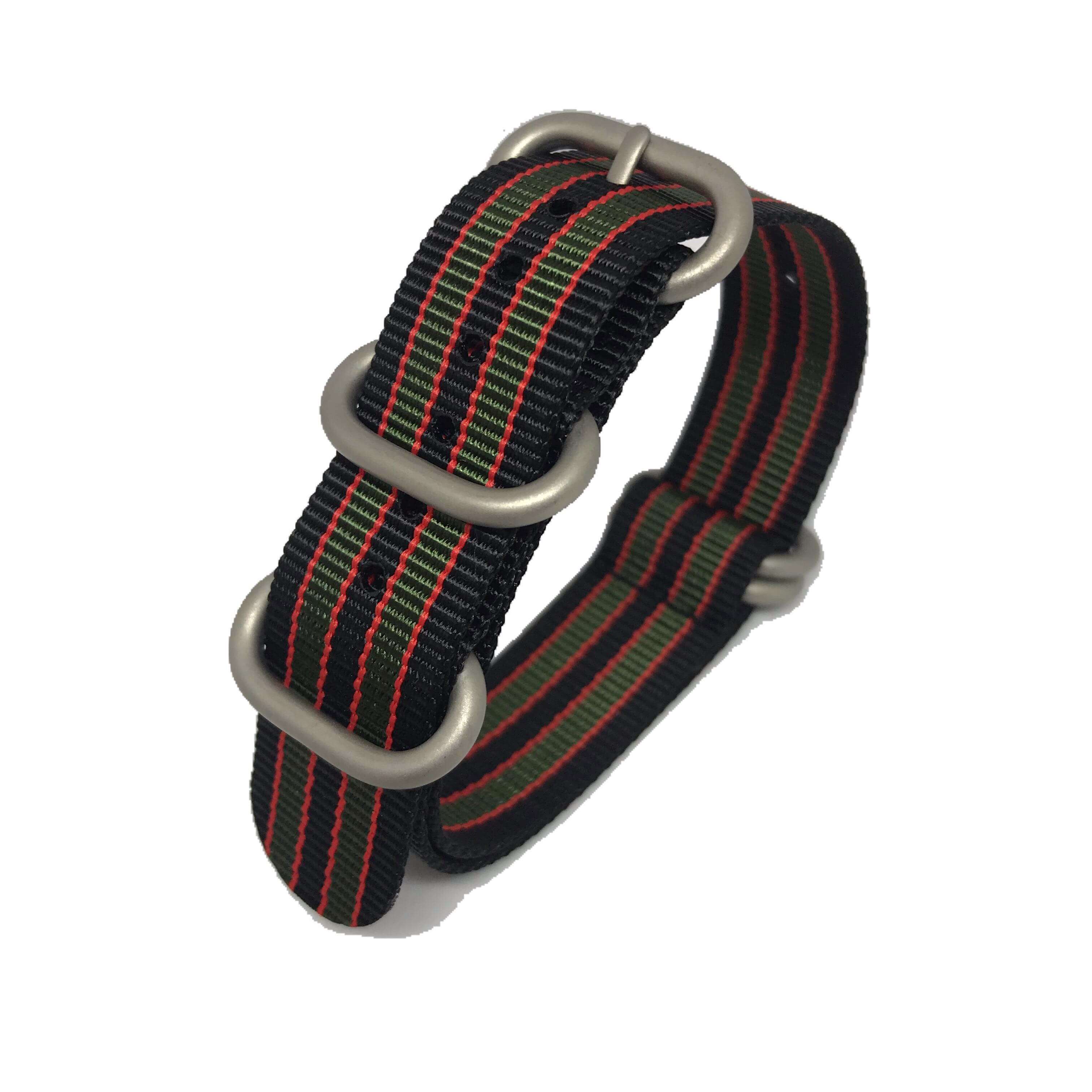 Zulu Military Style Strap - Vintage Bond - Silver Buckle