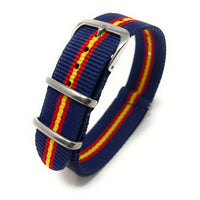 Thumbnail for Classic Military Style Strap - Blue Yellow Red Stripe
