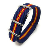 Classic Military Style Strap - Blue Yellow Red Stripe
