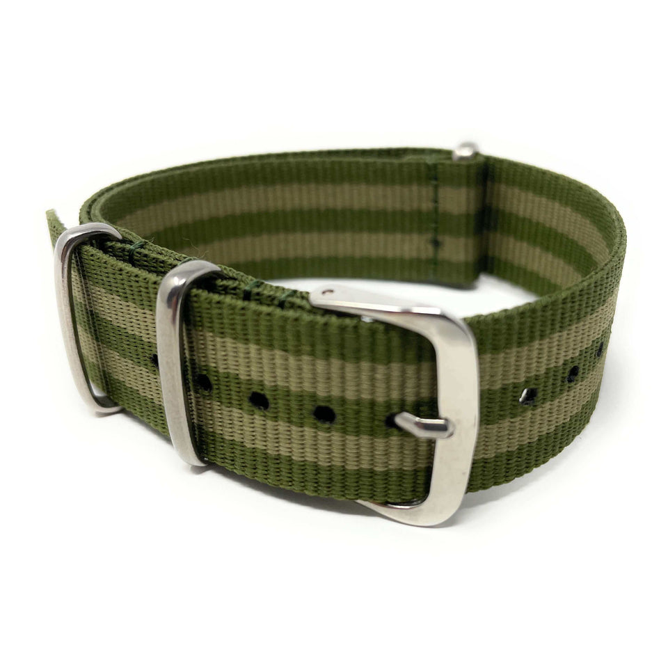 Classic Military Style Strap -Olive Green and Khaki
