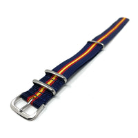 Thumbnail for Classic Military Style Strap - Blue Yellow Red Stripe