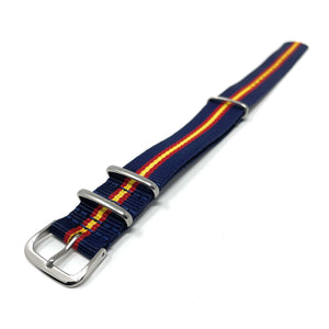 Classic Military Style Strap - Blue Yellow Red Stripe