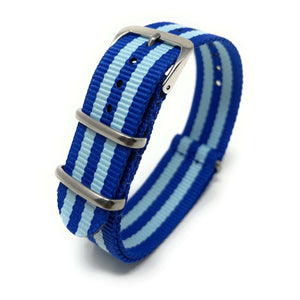 Classic Military Style Strap -Blue Stripes