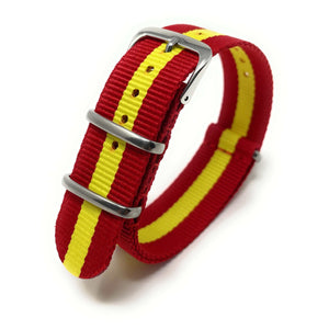 Classic Military Style Strap -Red and Yellow