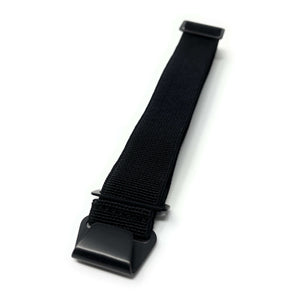 Marine Nationale Military Style Elastic Strap - Black with Black Buckles PVD