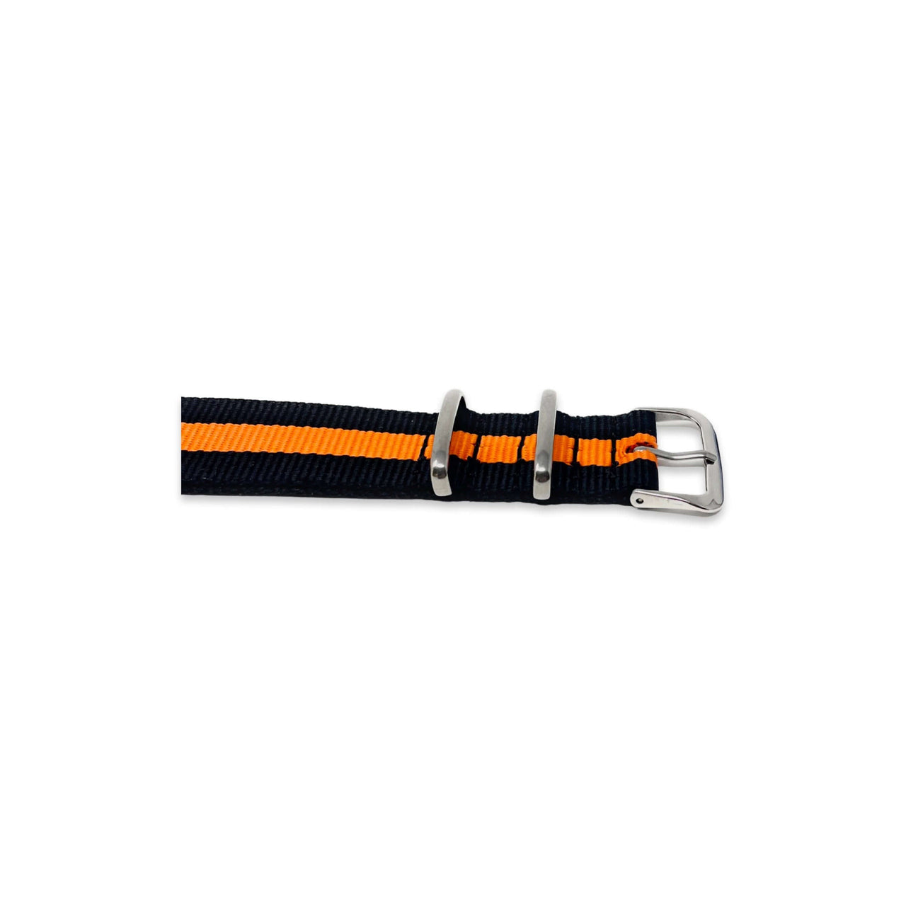Classic Military Style Strap - Black & Orange