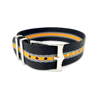 Thumbnail for Tudor Style Fabric Knit Single Pass Military Style - Seamaster Black Grey Orange