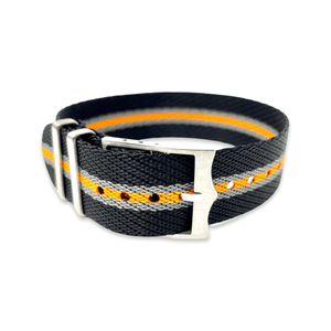 Tudor Style Fabric Knit Single Pass Military Style - Seamaster Black Grey Orange