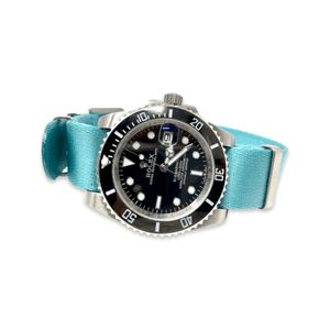 Seatbelt Military Style Watch Strap - Tiffany Blue