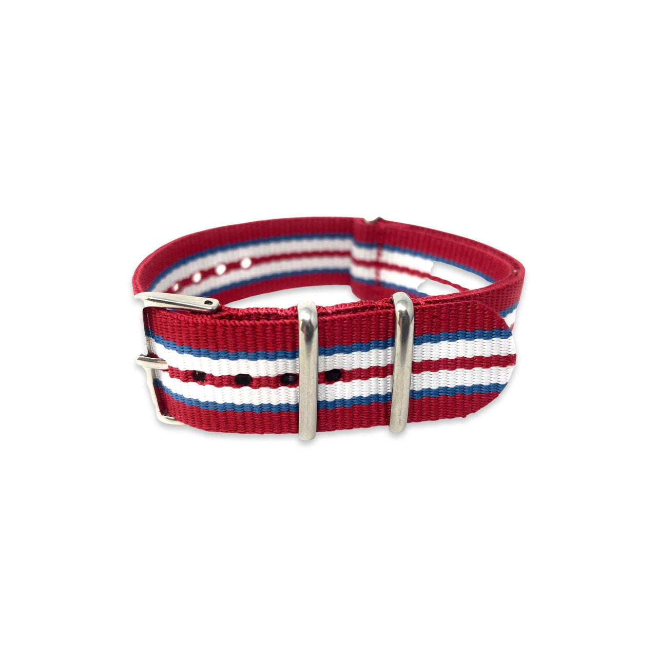 Classic Military Style Strap - Red, Blue & White