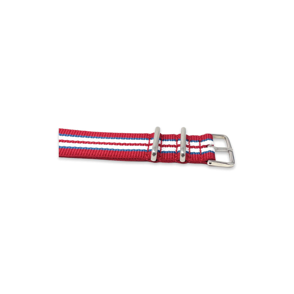 Classic Military Style Strap - Red, Blue & White